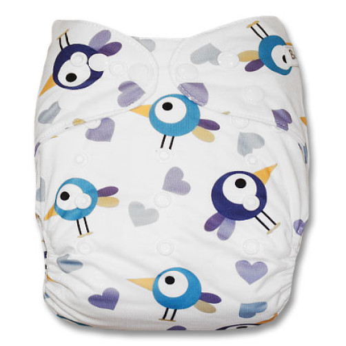 B134 White Blue Birds