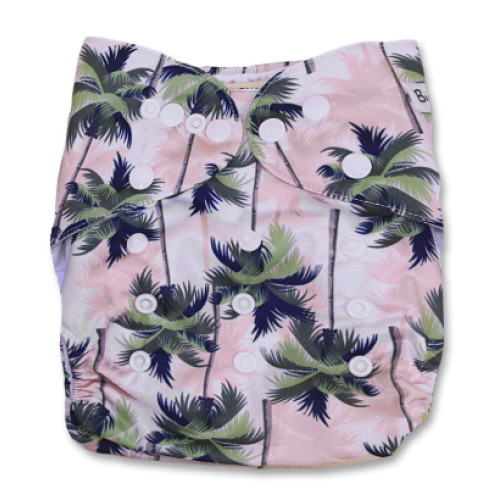 PC060 Pink Shadow Palm Trees PUL Cover