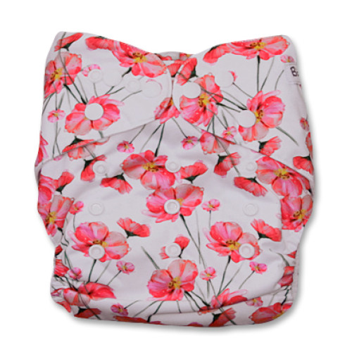 B155 White with Pink Blossoms