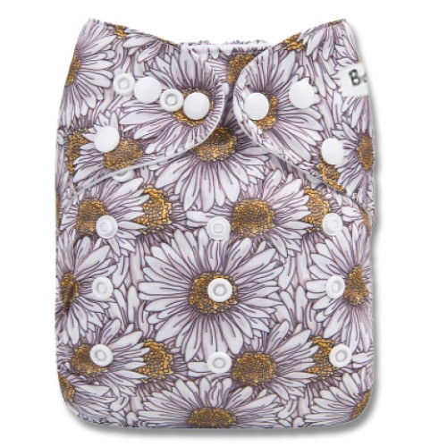 B273 White Daisy Sketch Pocket