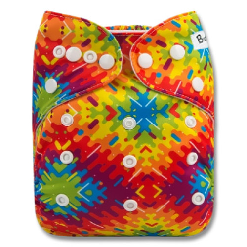 B289 Geometric Tie-dye Pocket