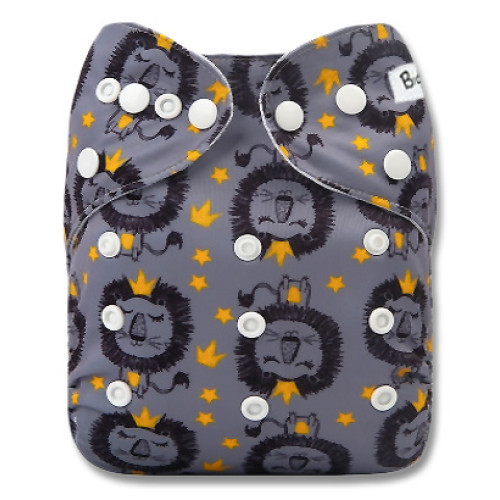 B288 Grey Lion Yellow Crowns Pocket