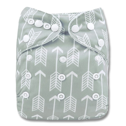 B295 Grey White Arrows Pocket