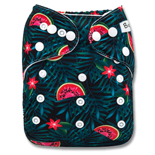 B255 Dark Watermelon Print Pocket