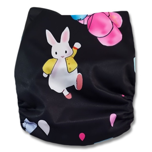 C0063 Black Bunny Balloons Pocket