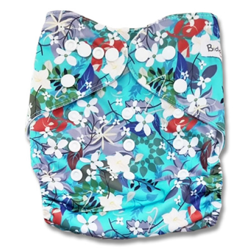 B349 Turquoise Small Floral Pocket
