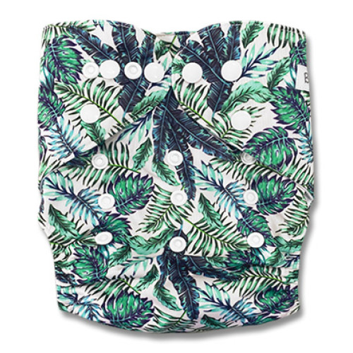 B321 Large Green Ferns Pocket