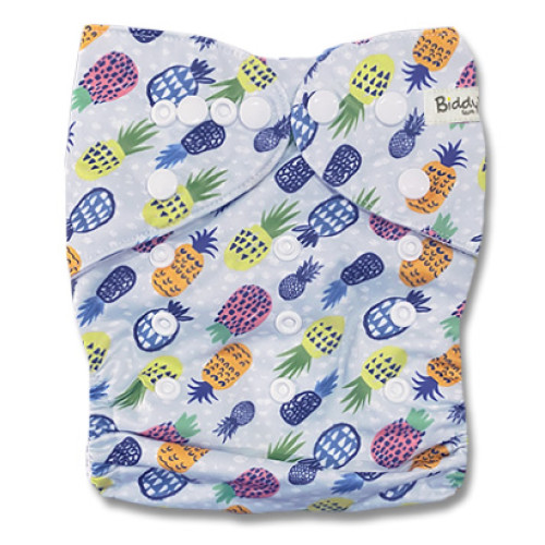 B323 Light Blue Multicolor Pineapples Pocket