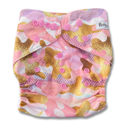 B322 Pink Yellow Gold Pattern Pocket