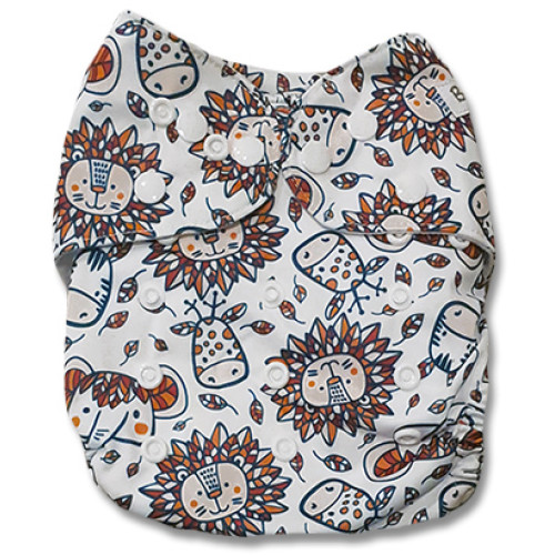 B222 White Burgundy Lions Zebra Ellies Pocket