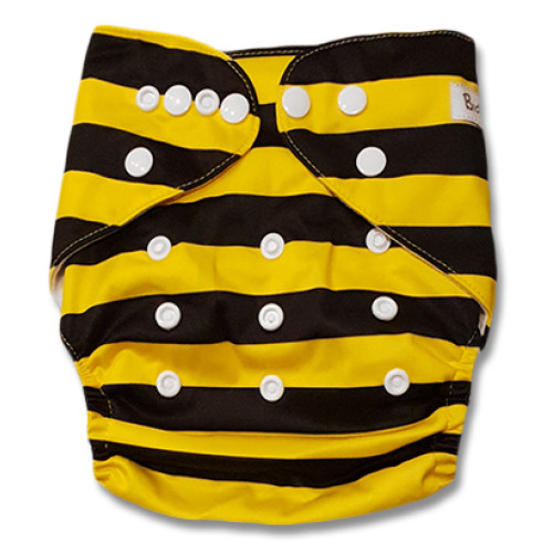 B226 Black Yellow Stripe Bumblebee Pocket