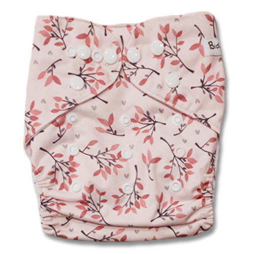 B236 Pink with Pink Leaves and Twigs Pocket