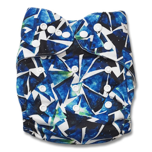B199 Blue Black Prisms Pocket