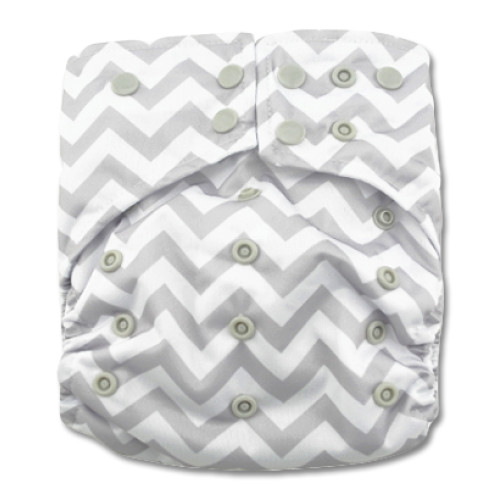 G016 Grey White Chevron Sleeve