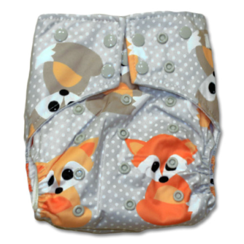 G020 Grey Baby Foxes Sleeve