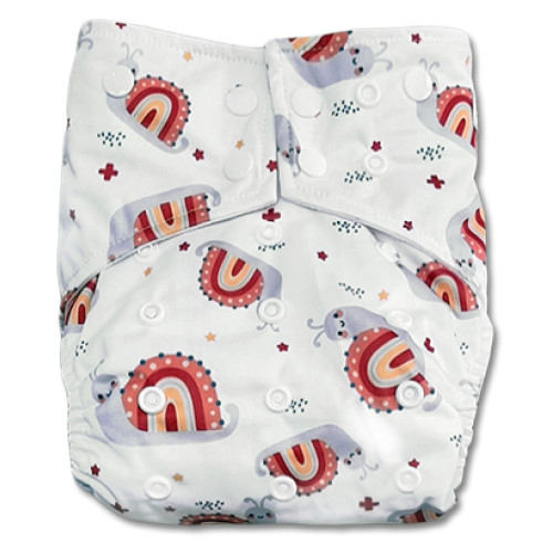 G044 White Boho Snails Sleeve