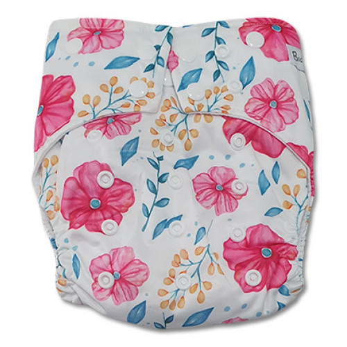G042 White Pink Flowers Yellow Berries Sleeve