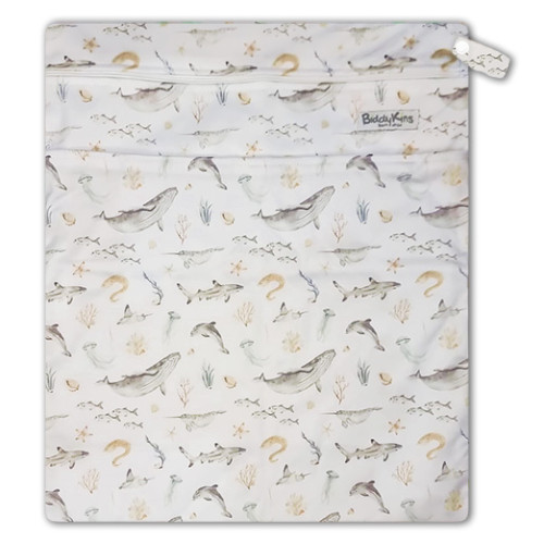 W066 Whales with Coral Wet Bag