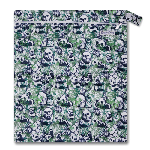 W009 Mom & Baby Panda Smooth Wet Bag