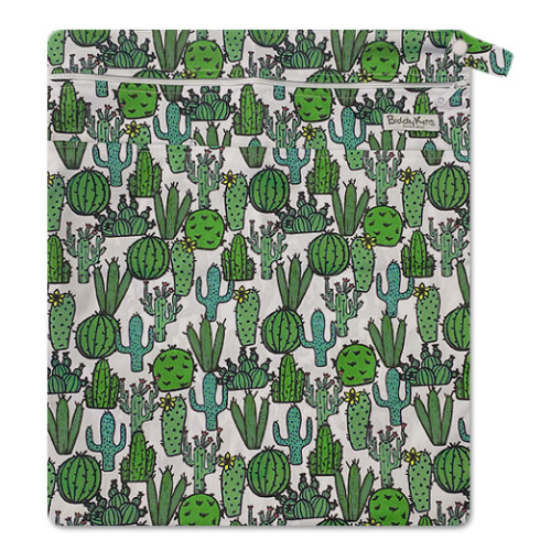 W041 Blue Green Cactus Wet Bag