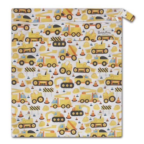 W032 Yellow Construction Trucks Smooth Wet Bag
