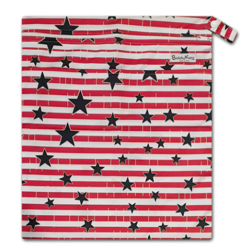 W035 Stars Stripes Smooth Wet Bag