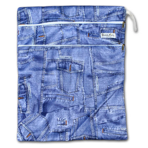 W007 Jeans Print Smooth Wet Bag