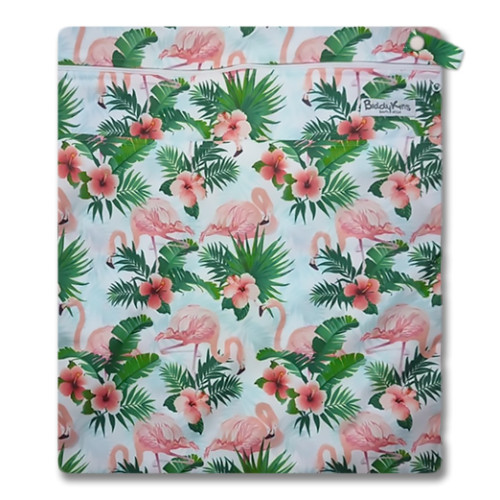 W049 Flamingo Hibiscus Wet Bag