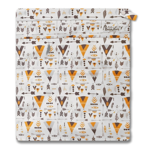 W052 Orange Grey Tents Wet Bag
