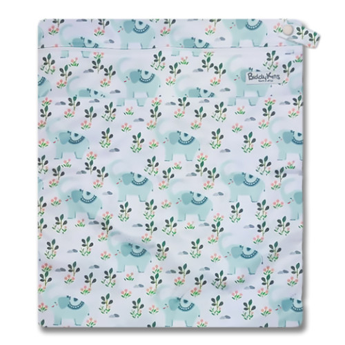 W055 White Aqua Ellies Wet Bag