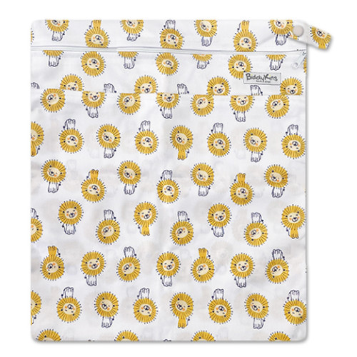 W047 White Yellow Lions Wet Bag