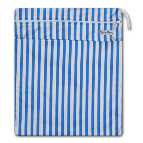 W005 Blue Stripe Smooth Wet Bag