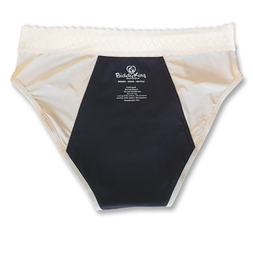 Period Panty -Beige Nylon ZigZag Lace