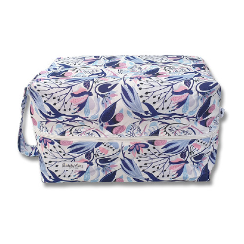 PB055 Blue Pink Floral Pod Bag