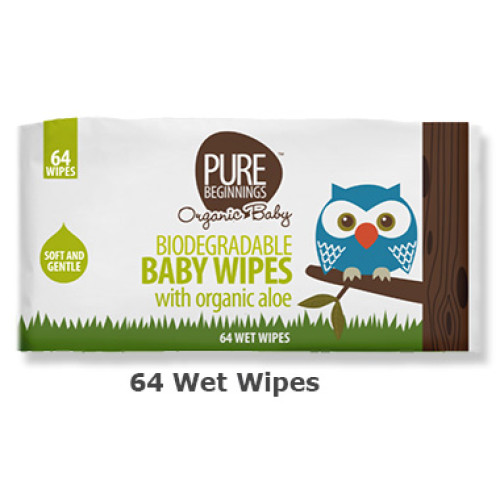 Pure Beginnings Baby Wet Wipes Aloe Single (64pack)