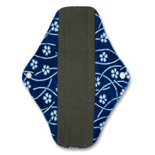 Small Mama Cloth MINKY Navy Print