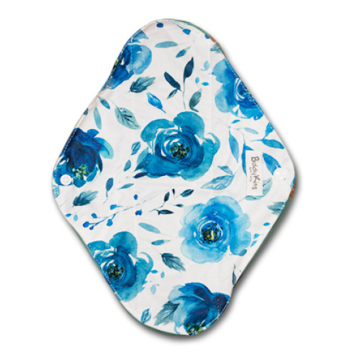 Large Mama Cloth White with Blue Floral