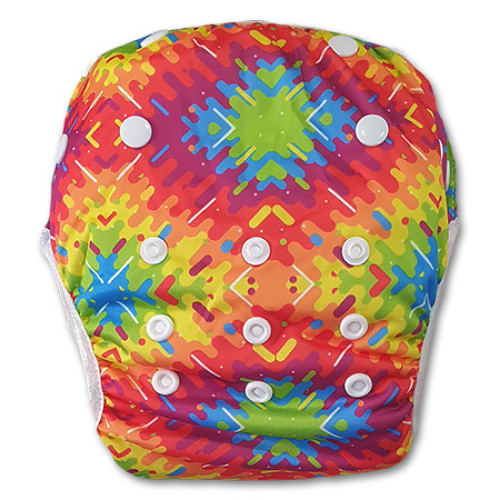 SW077 Geometric Tie-dye Swim Nappy