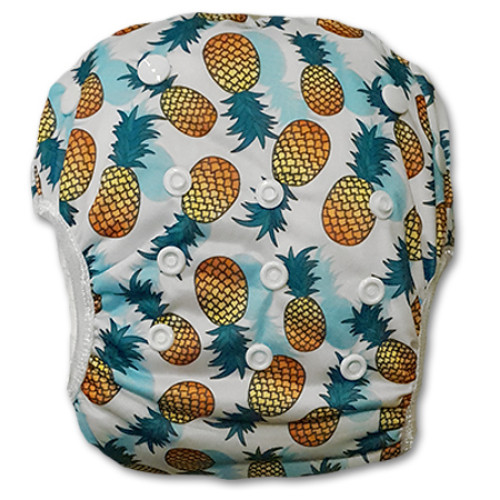 SW068 Blue Pineapples Swim Nappy