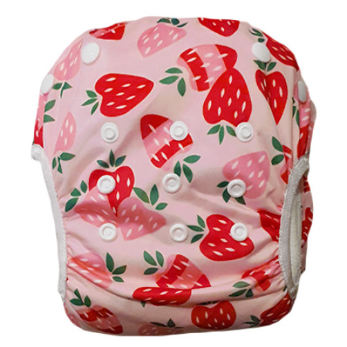 SW071 Pink Strawberries Swim Nappy