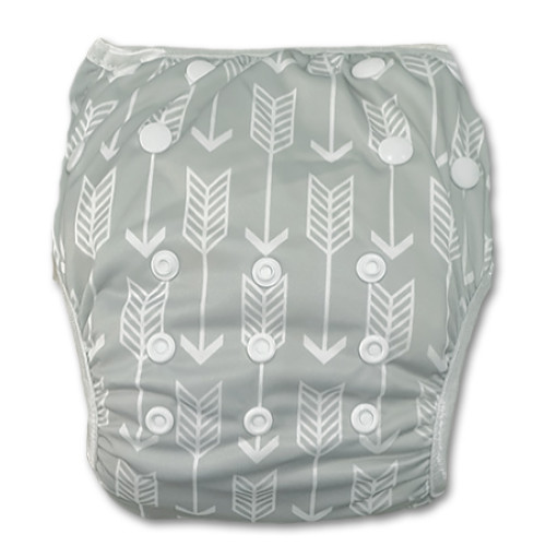 SW073 Grey White Arrows Swim Nappy