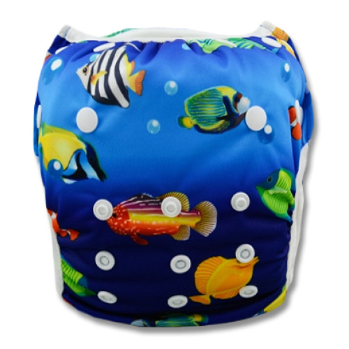 SW009 Blue Aquarium Swim Nappy
