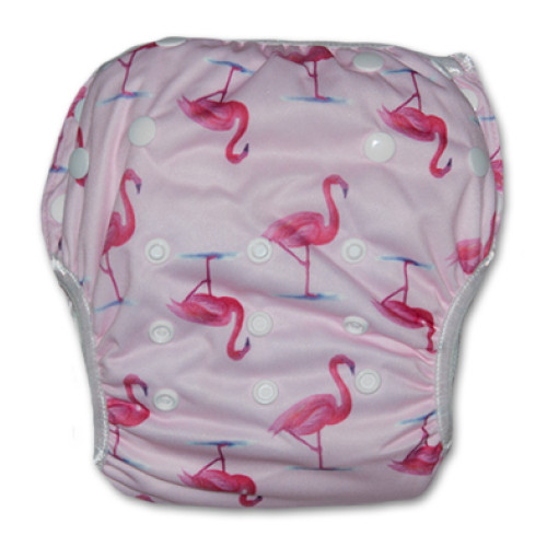 SW044 Pink Flamingo Swim Nappy