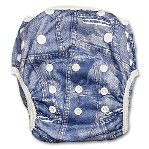 XL: Denim Jeans Swim Nappy
