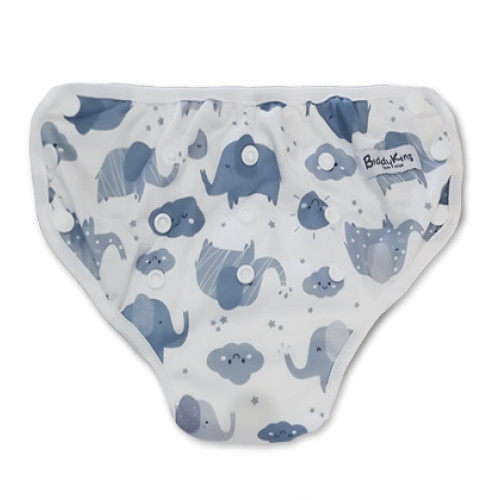 White Grey Ellies Clouds Training Pants