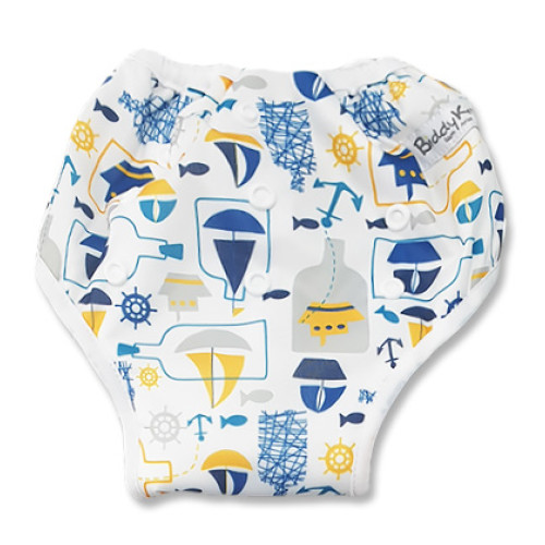 White Navy Yellow Boats Training Pants