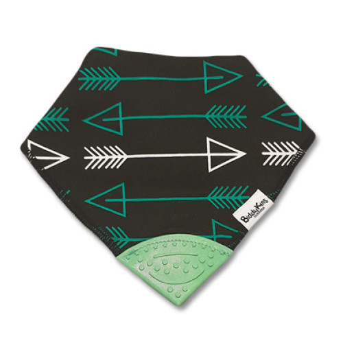  Black Green Arrow Teether Bib