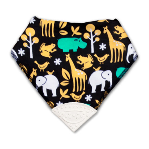 Yellow Aqua Animals Teether Bib