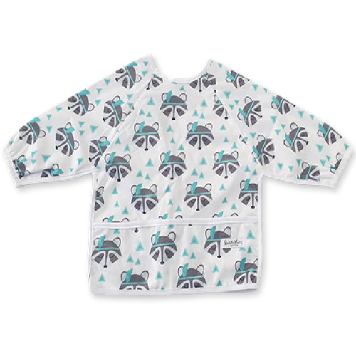 LSB Aqua Grey Raccoons Long Sleeve Bib