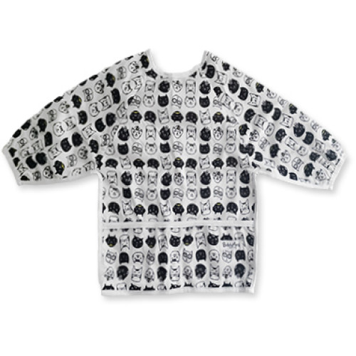 LSB Black White Cats Long Sleeve Bib